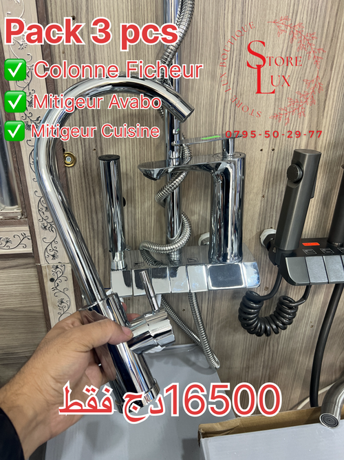 Pack mitigeur + colonne ficheur